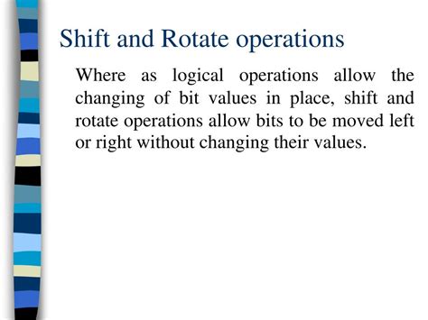 PPT - Logical and Shift operations PowerPoint Presentation, free download - ID:505196