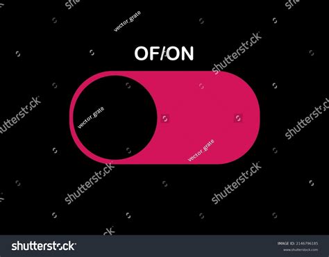 Button interface on and off. Slider and switch, - Royalty Free Stock Vector 2146796185 - Avopix.com