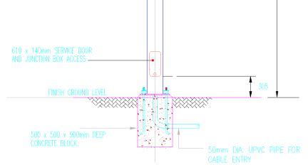 Electrical Installation Wiring Pictures: Compound lighting foundation size