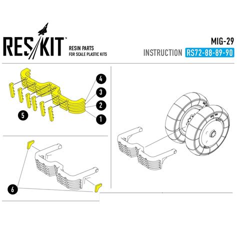 Reskit RS72-0090 Scale kit 1:72 Wheels set for Mikoyan MiG-29 SMT Resin Detail – Casa Mami ...
