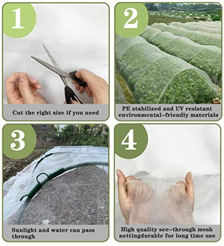 Snapklik.com : Garden Netting, Plant Covers 10 X 50Ft Ultra Fine Mesh Netting For Plants ...