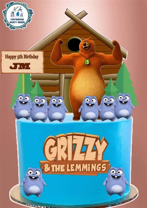 Grizzy and the Lemmings Customize Cake Topper | Lazada PH