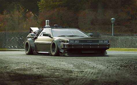 1360x768px | free download | HD wallpaper: white card, Back to the Future, DeLorean, supercars ...