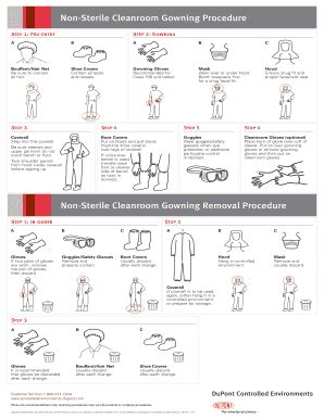 Non-Sterile Cleanroom Gowning Procedure - Fill and Sign Printable ...