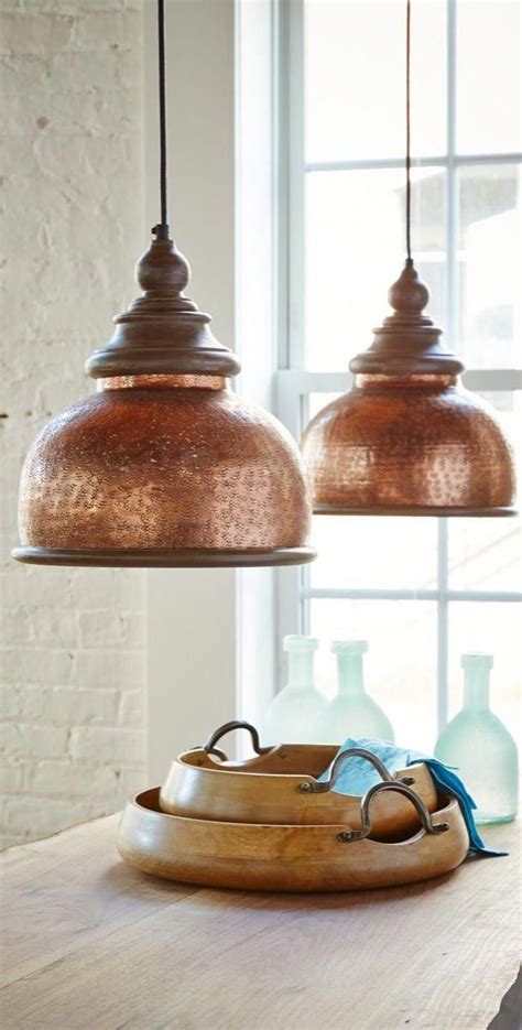 Cool antique kitchen lighting. in 2020 (With images) | Copper lighting, Copper pendant lights ...