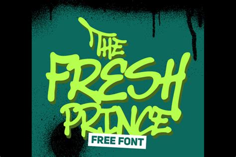 FREE Font: Fresh Prince - Personal Use only By TheHungryJPEG | TheHungryJPEG