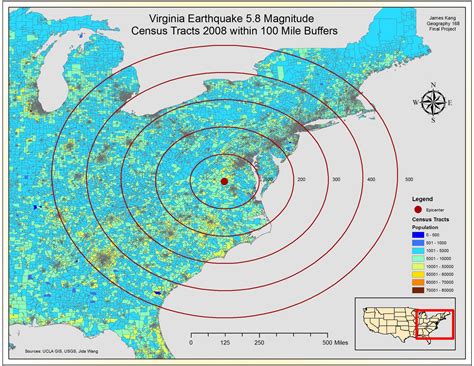 Geog 168 Intermediate GIS: Virginia Earthquake Magnitude 5.8 August 23 ...