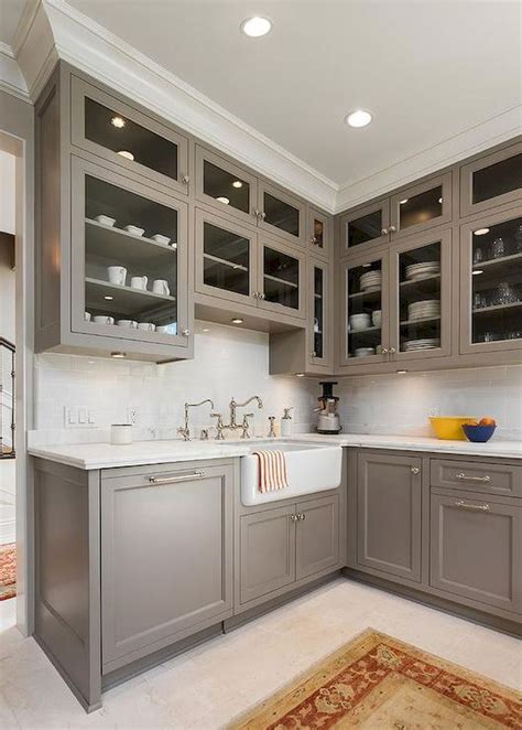 70 Best Farmhouse Gray Kitchen Cabinet Design Ideas | Taupe kitchen cabinets, Grey painted ...