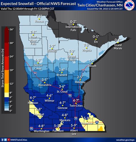 Latest forecast for plowable snow Thursday-Friday in Minnesota - Bring ...