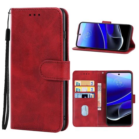 Leather Phone Case For Motorola Moto G Stylus 5G 2022 (Red) – Alexnld.com