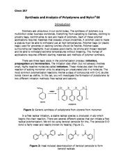 Synthesis of Polystyrene and Nylon 6 Lab - Chem 257 Synthesis and ...