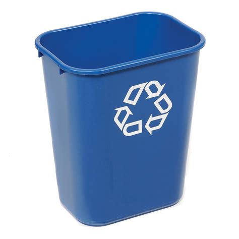 Rubbermaid® Deskside Paper Recycling Container, 41-1/4 Qt, Blue, Lot of 1 86876194180 | eBay