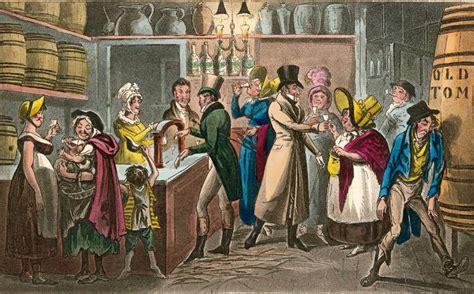 A gin palace in London in the early 1800s, a time that witnessed the "gentrification" of English ...