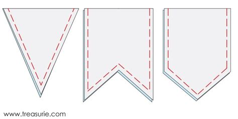 How to Make Bunting | 3 Bunting Template Shapes | TREASURIE