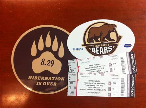 Hershey Bears 2012 chocolate and white all the way | The band perry, Hershey bears, Ticketmaster