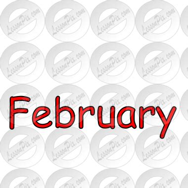 February Picture for Classroom / Therapy Use - Great February Clipart