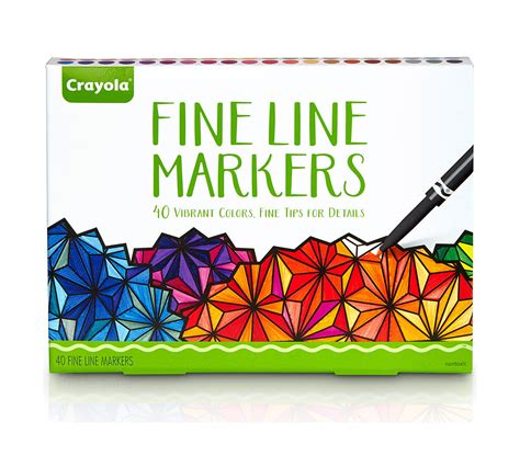 Crayola 40 Ct. Vibrant Fine Line Markers with fine tips for detail ...