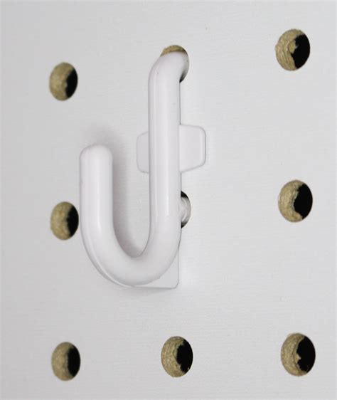 J Style White Plastic Locking Pegboard Hooks Plastic Locking Pegboard ...