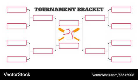 8 team tournament bracket championship template Vector Image