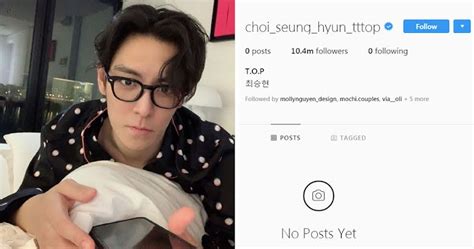 BIGBANG's T.O.P Has Deleted All Of His Instagram Posts