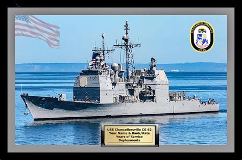 USS Chancellorsville CG 62 Custom Personalized Photo Navy - Etsy | Us navy ships, Navy ships ...