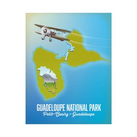 Guadeloupe National Park map - Guadeloupe National Park Map - T-Shirt ...