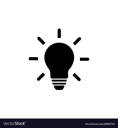 Light bulb line icon lamp symbol icon for web Vector Image