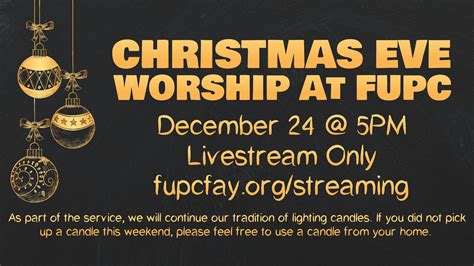 Christmas Eve Livestream Service! - First United Presbyterian Church