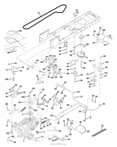 Husqvarna LTH 130 (954140005F) (1998-07) Parts Diagram for Drive