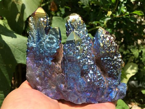 Aura Blue Quartz Crystal Cluster/angel Aura Quartz Crystal - Etsy