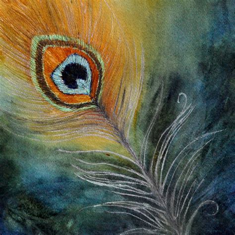 Peacock Feather Painting Acrylic at PaintingValley.com | Explore ...