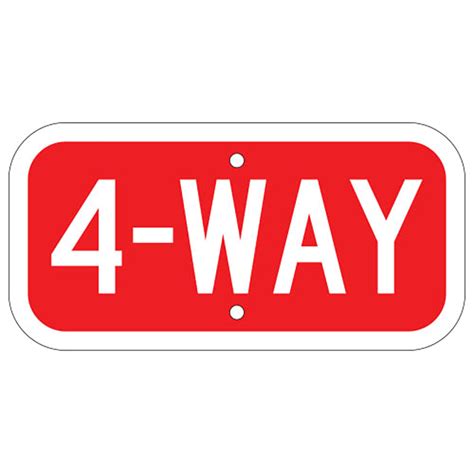 4 Way Intersection Sign