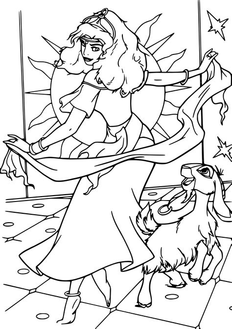 Esmeralda Disney Coloring Pages