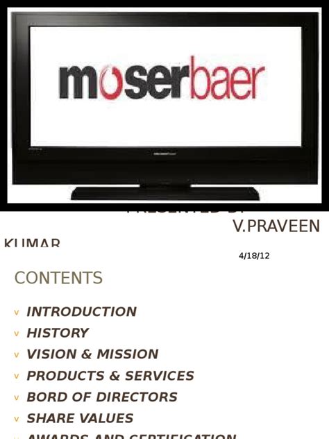 Moser Baer | PDF | Dvd | Computer Data Storage