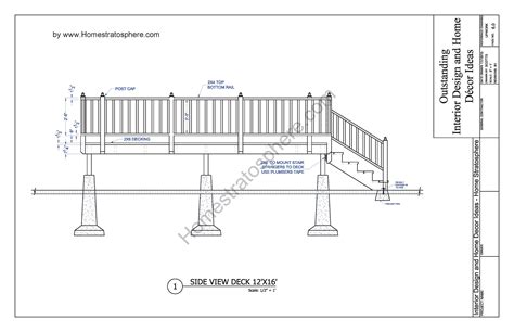 Free 12' X 16' Deck Plan Blueprint (with PDF Document Download)