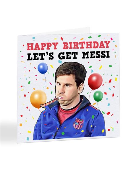 Messi Birthday Card | Etsy