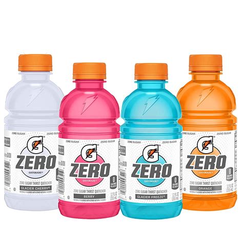 Gatorade Zero Sugar Thirst Quencher, Glacier Cherry Variety Pack, 12 Fl ...