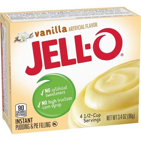 Jell-O Vanilla Instant Puddingpulver mit Vanillegschmack 96g