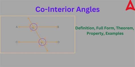 Co-Interior Angles: Meaning, Theorem, Property, Examples