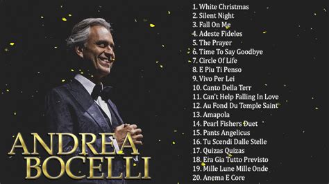 Andrea Bocelli Playlist 2024 - Barry Carmela