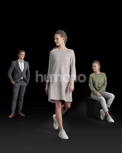 Posed Free Model Vol. 01-11 – Humano 3D – 3d People Collections