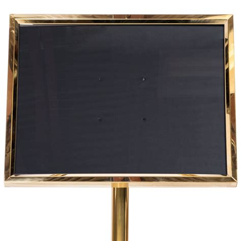 Aarco P-5B Brass Single Pedestal Sign Board