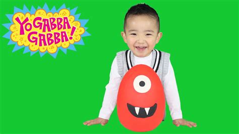 Play Doh Yo Gabba Gabba Giant Kinder Surprise Egg Toys Muno | CKN Toys