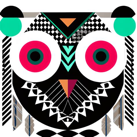 Geometric Black Owl Art Print · Creative Fabrica