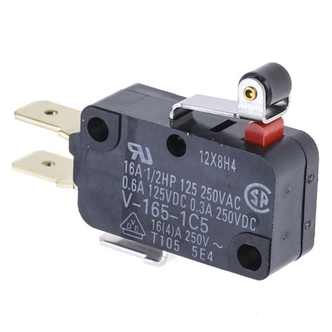 V-165-1C5(R) Omron | Omron Short Roller Lever Micro Switch, Tab ...