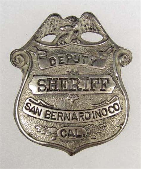 OLD WEST SAN BERNARDINO COUNTY CA DEPUTY SHERIFF LAW BADGE