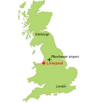 Map England liverpool