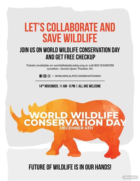 World Wildlife Conservation Day Poster Template in PSD - Download ...