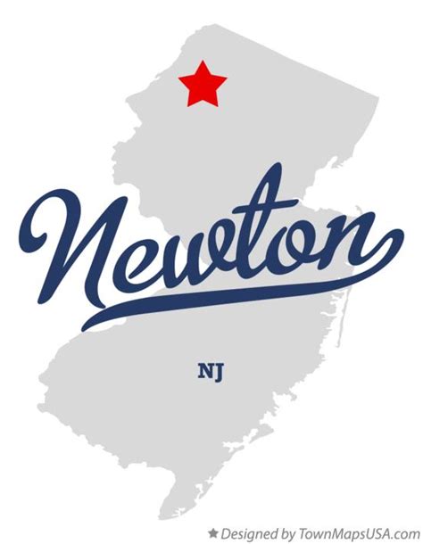 Map of Newton, NJ, New Jersey