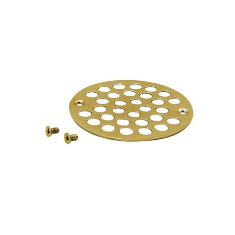 Shower Strainer Cover Drain Covers Plastic-Oddities Style Polished Brass 4" OD | eBay